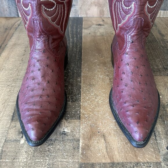 Los Altos Full Quill Ostrich Western Cowboy Boots Mens 10 EE - Picture 10 of 12